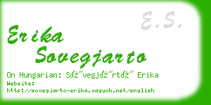 erika sovegjarto business card